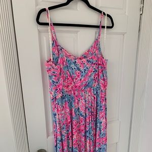 Lilly Pulitzer Dominica Handkerchief Hem Dress XL